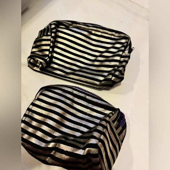 2 matching set striped cosmetic bag #18 - Picture 5 of 5